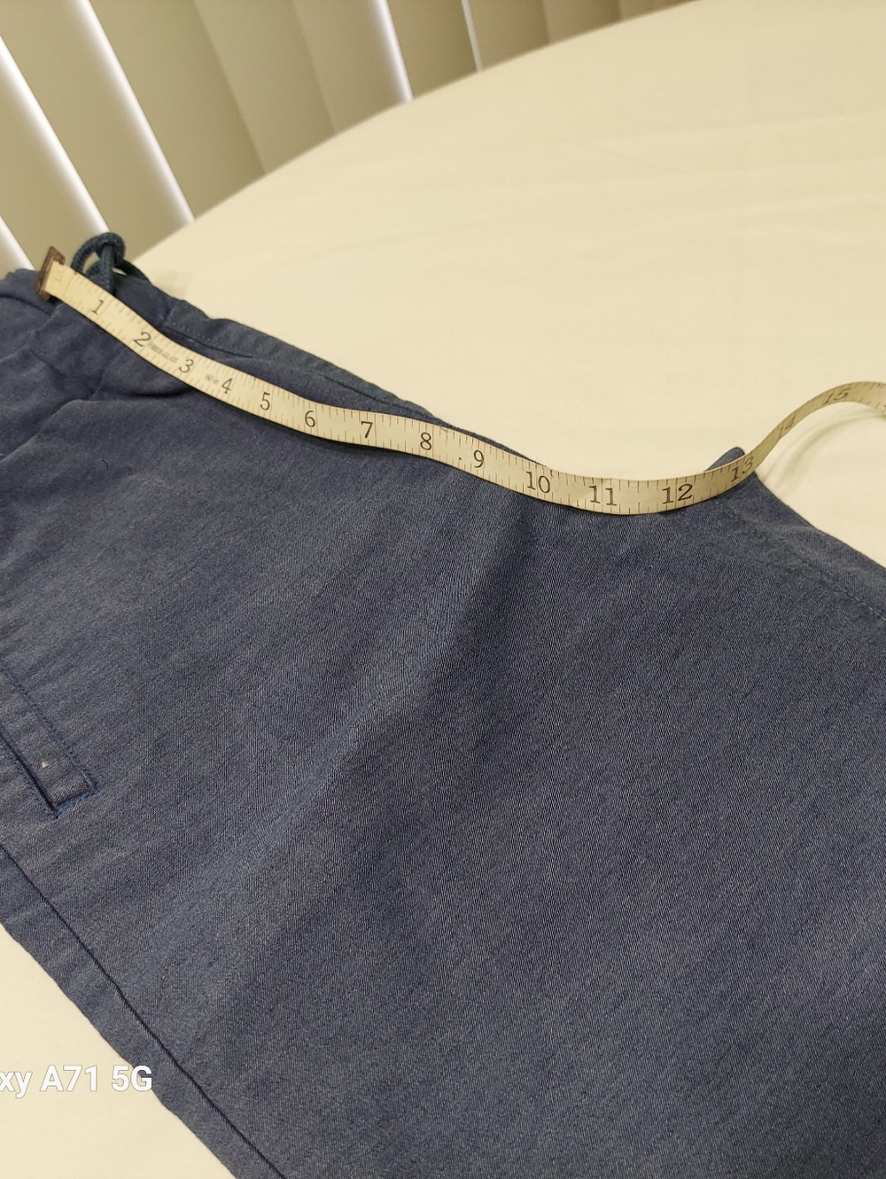 Blue Drawstring Capri Pants - Picture 8 of 11